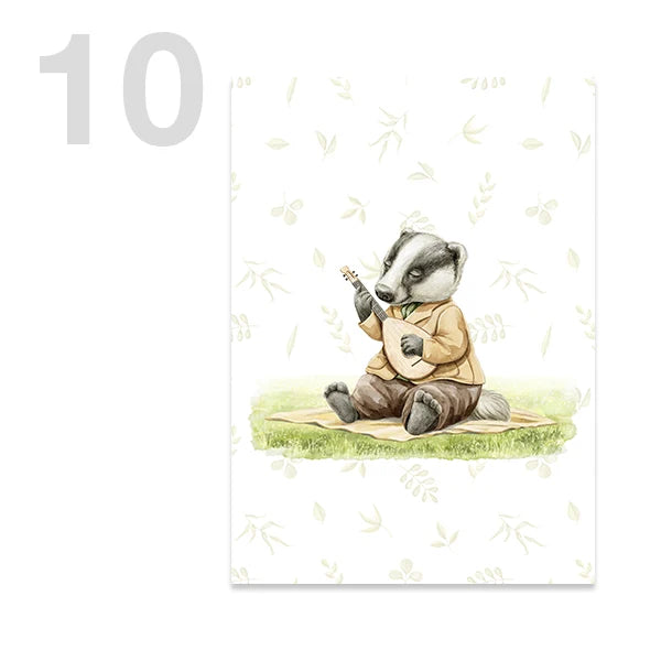 Personalised Green Rabbit Initial Prints