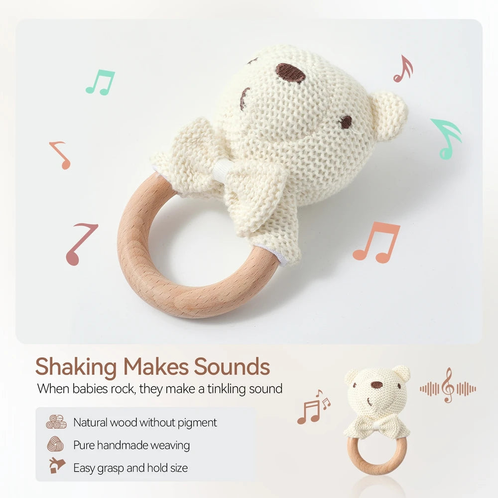 Crotchet Bear Rattle Toy