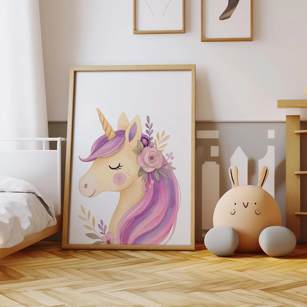 Set of 3 Customisable Unicorn Nursery Prints