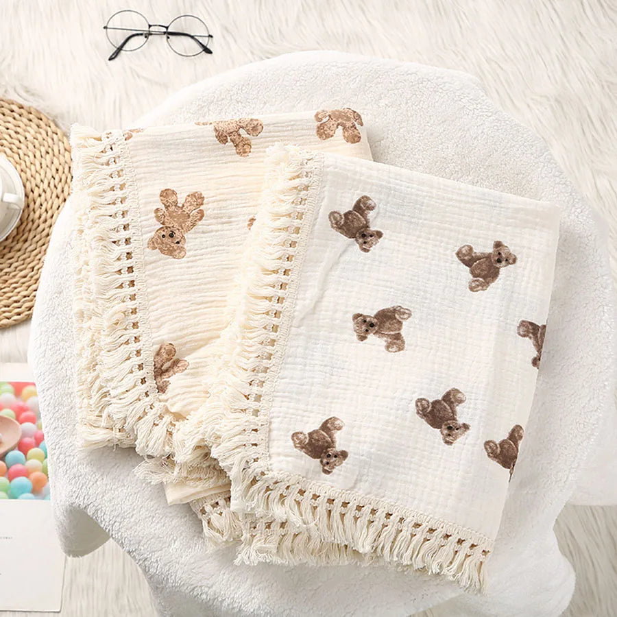Cute Bear Cotton Baby Blanket