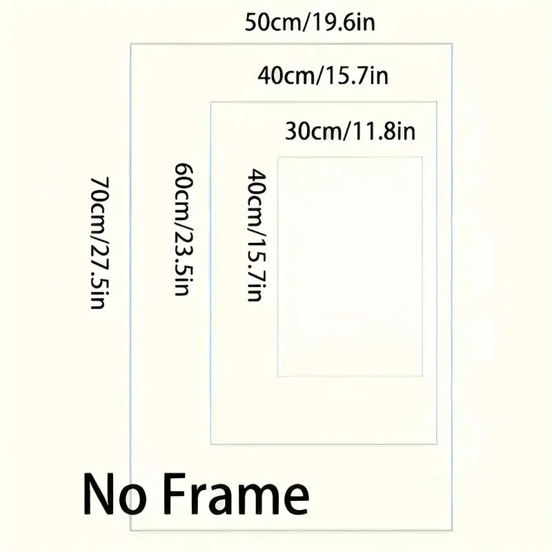 Unframed digital art print sizes: 30x40cm, 40x60cm, 50x70cm — perfect for home decor