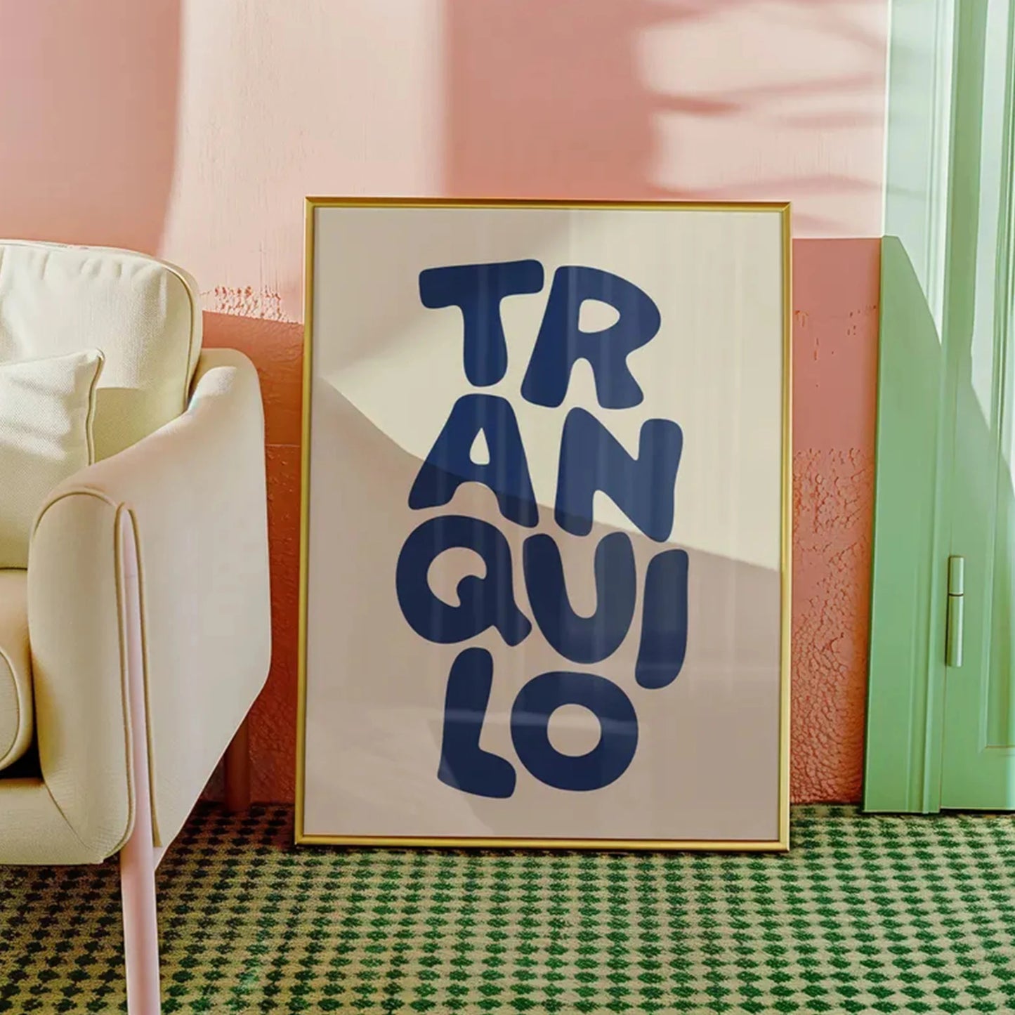 Retro Tranquilo Typography Wall Print