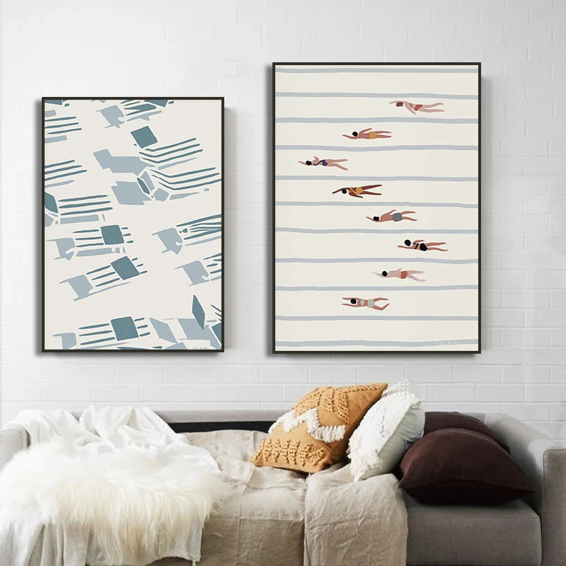 Bohemian Blue Sailor Prints