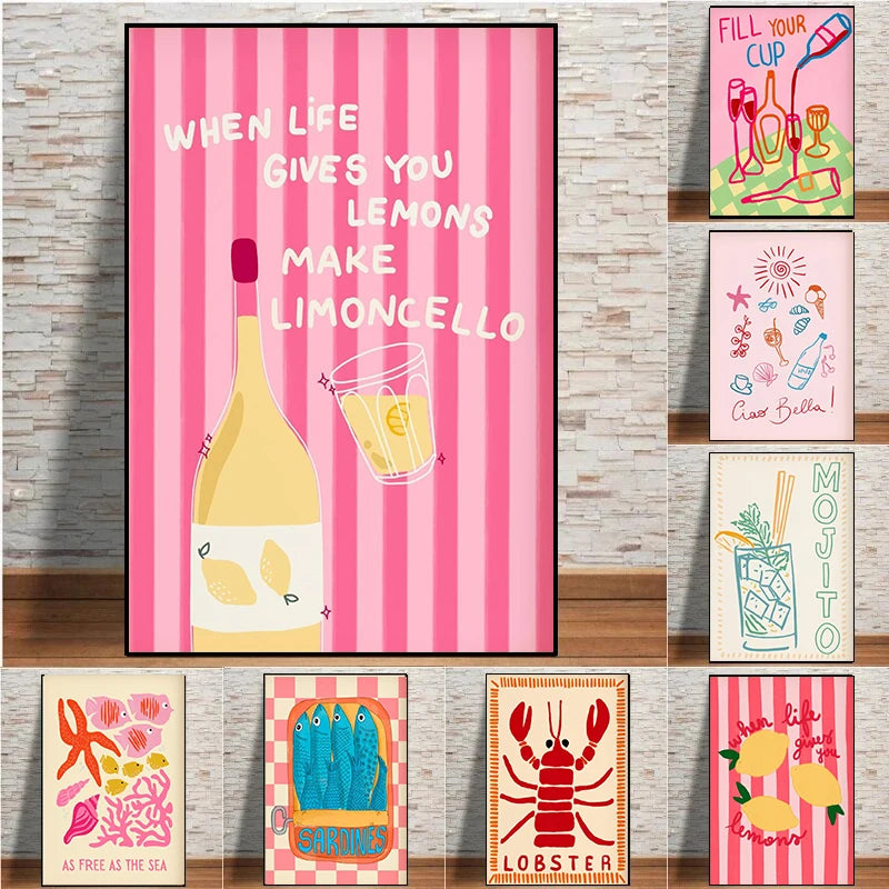 Preppy Tropical Seashell Prints