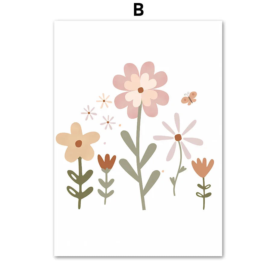 Bohemian Pink Floral Prints