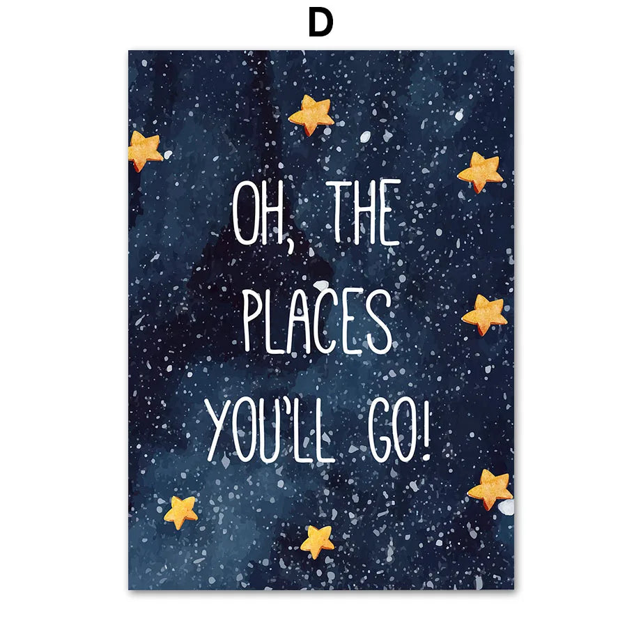 Planet Rocket Nursery Prints