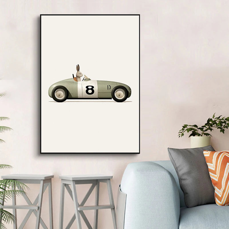 Cartoon Animal Car Prints