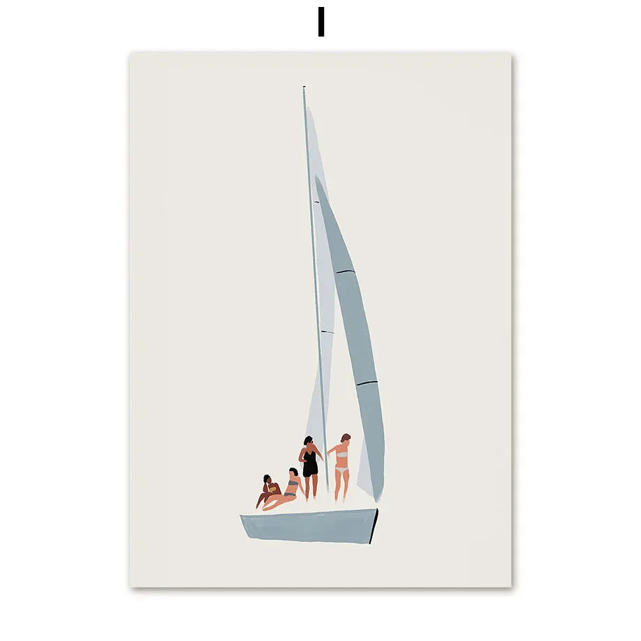 Light Sailboat Prints