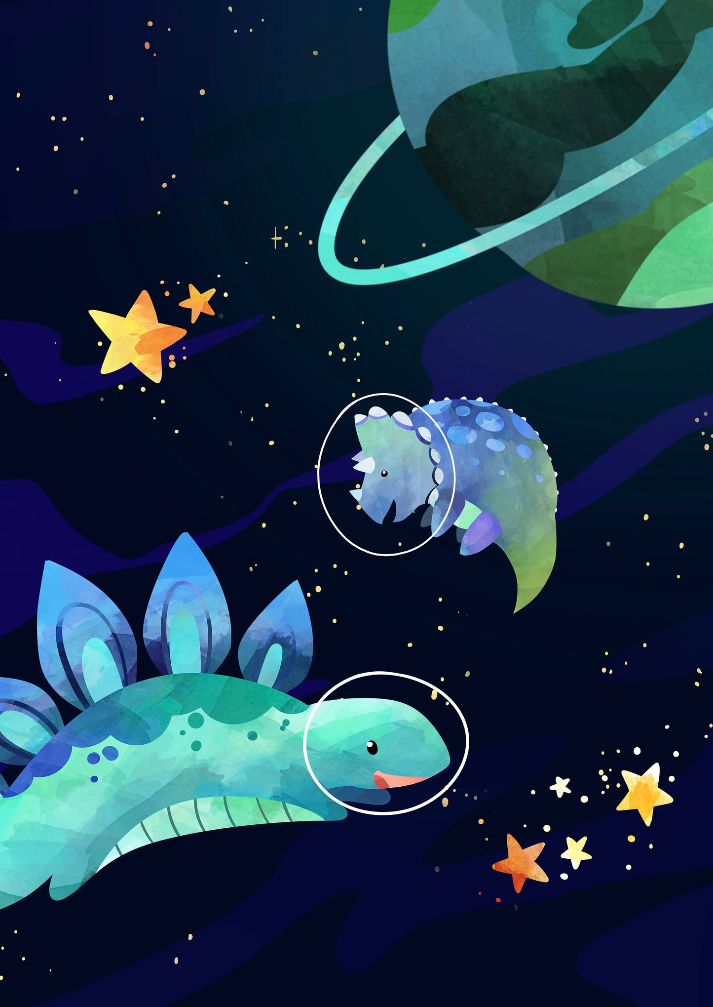 Space Dinosaur Prints