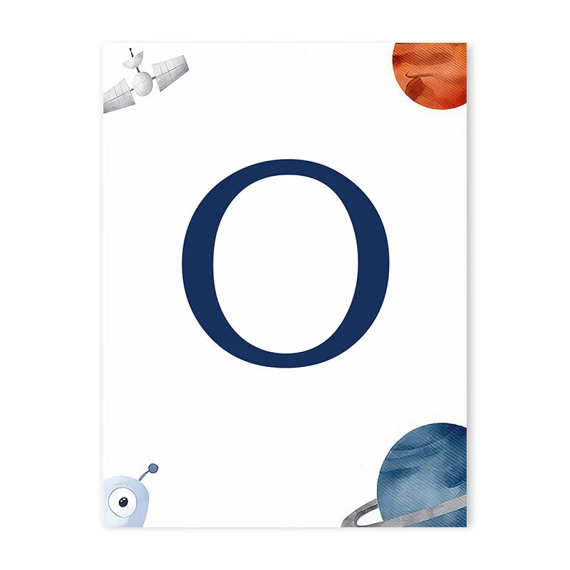 Space Themed Initial Prints