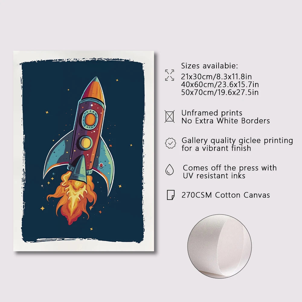 Set of 3 Space Themed Posters