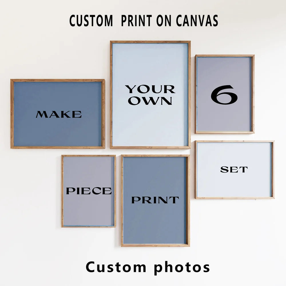Set of 4/6 Customisable Wall Prints