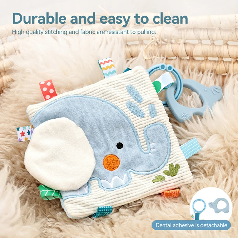 Soft Baby Books toys Montessori 3D Touch Feel High Contrast Cloth Book Sensory Early Learning games for kids Educational toys