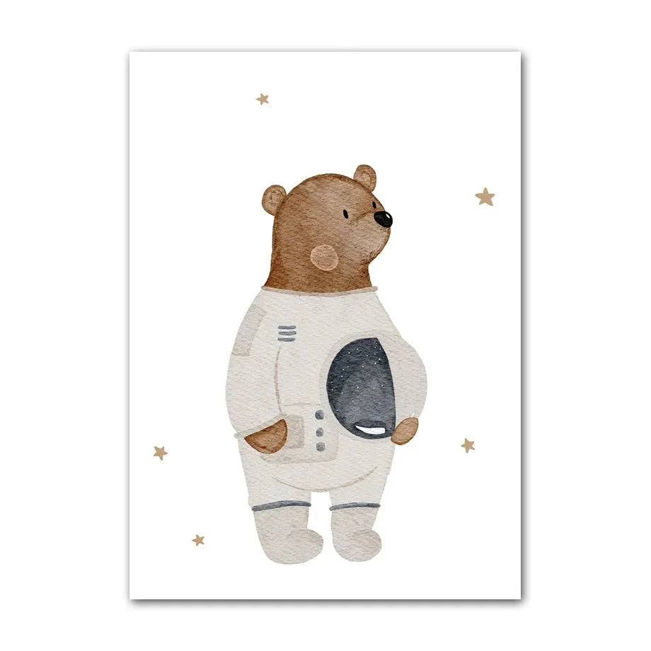 Blue Space Themed Nursery Prints