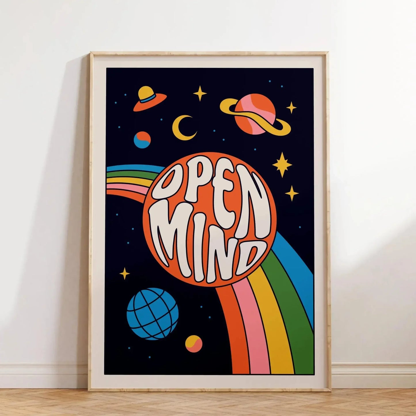 1pc Retro Solar System Planet Space Astronaut Canvas Wall Print Astronomy Poster Moon Wall Decor Printable Art