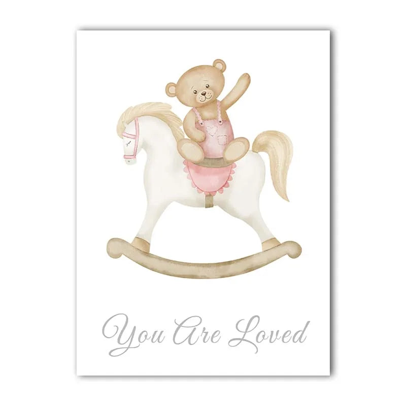 Pink Boho Nursery Style Wall Prints