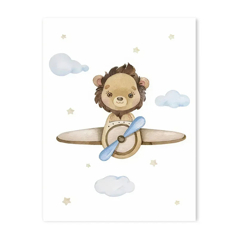 Pastel Blue Nursery Prints