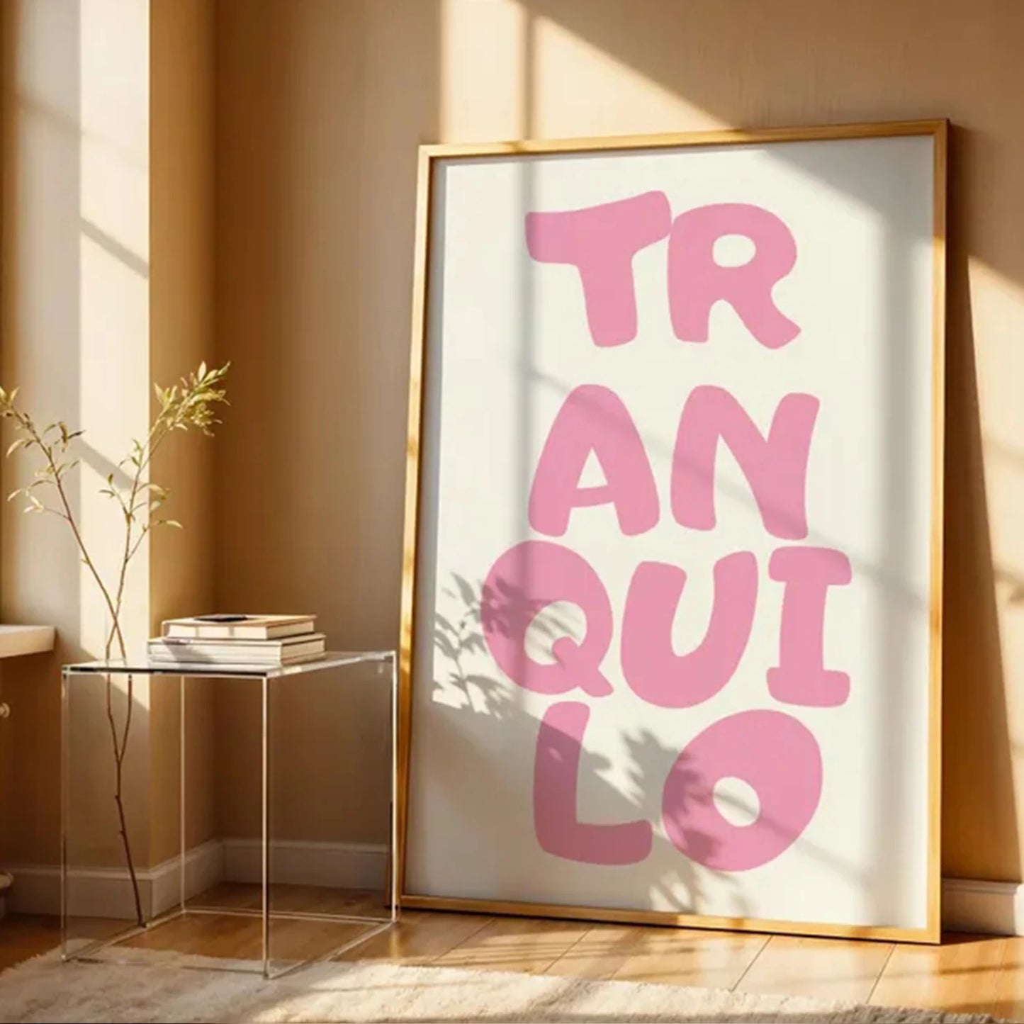 Retro Tranquilo Typography Wall Print