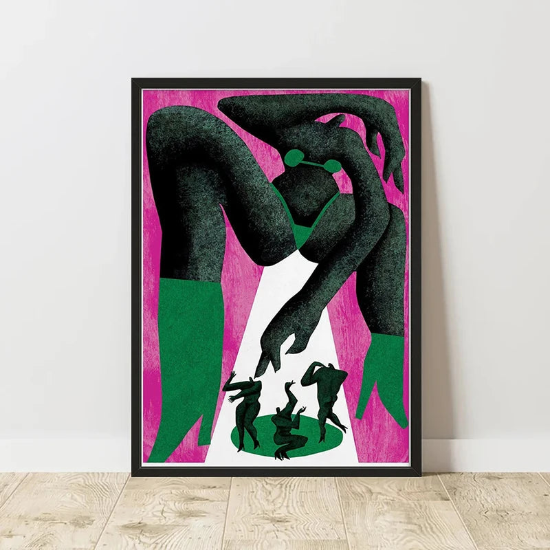 Classic Abstract Art Poster, Retro Abstract Image Printing Art Canvas Painting, Used for Home Room Wall Decoration, Frameless