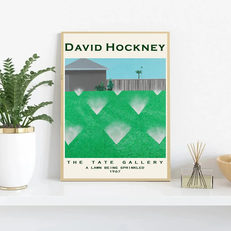 1pc frameless Canvas Painting David Hockney Art Exhibition Modern Minimalist Abstract Poster Print Canvas Printing Wall Art Pict