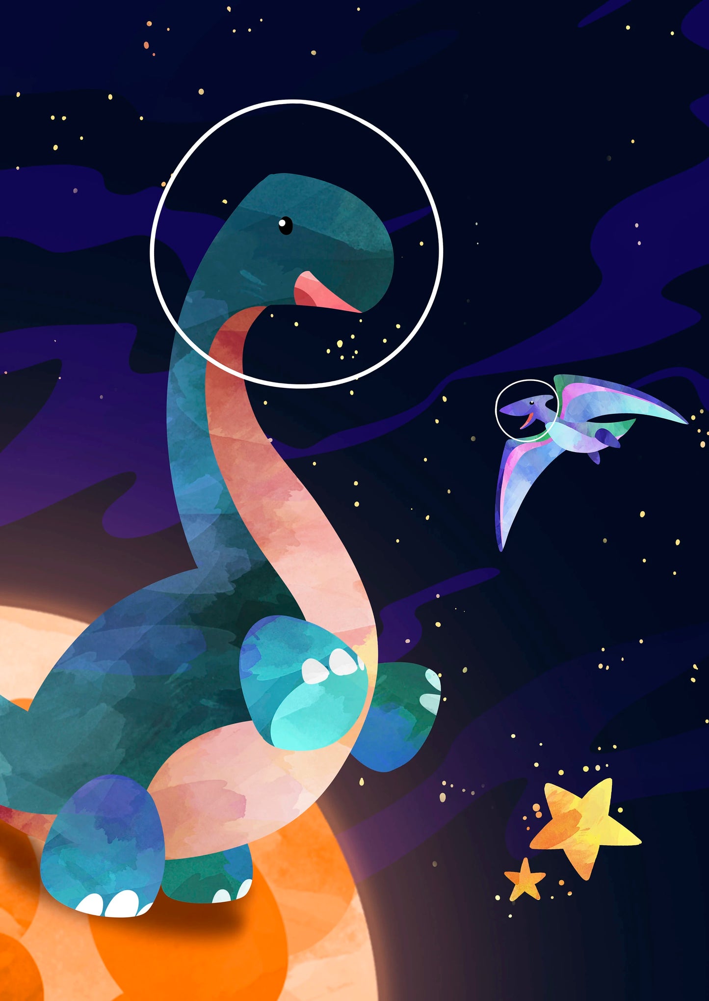 Space Dinosaur Prints