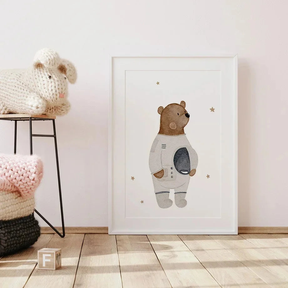 Blue Space Themed Nursery Prints
