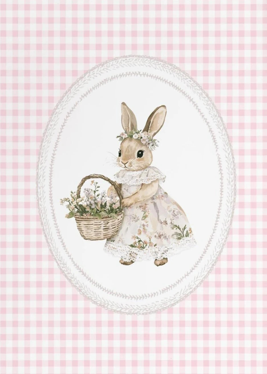 Pink Plaid Nursery Prints