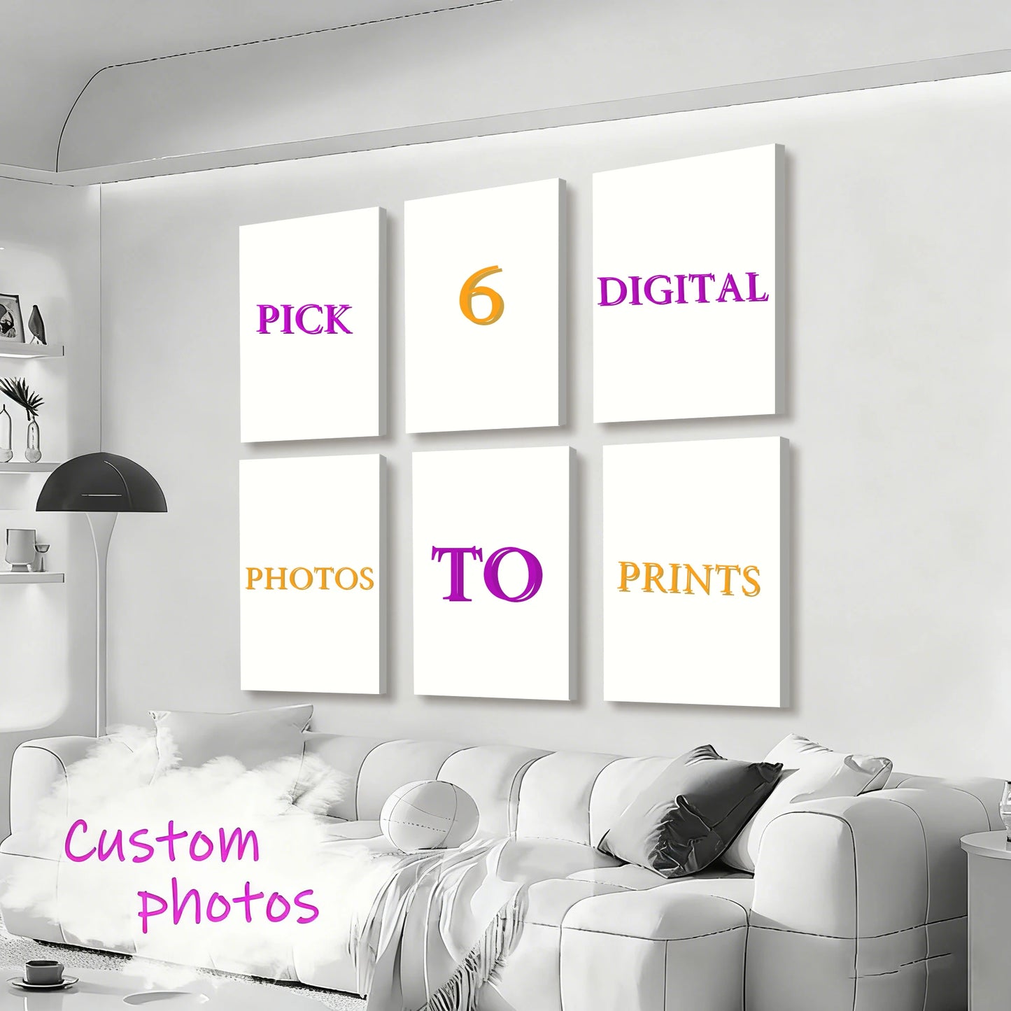 Set of 4/6 Customisable Wall Prints
