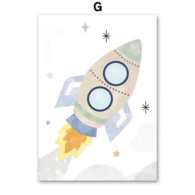 Rainbow, Moon & Stars Prints
