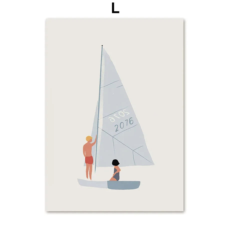 Light Sailboat Prints