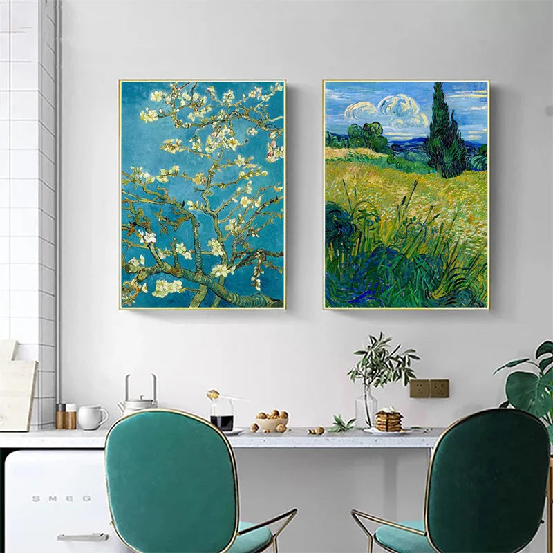 Vincent Van Gogh Collection Paintings Canvas Prints Posters Impressionism Artworks Wall Art Pictures for Home Living Room Decor