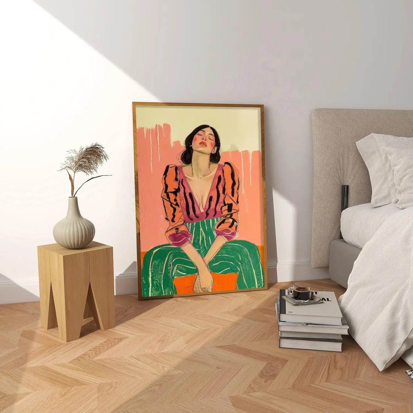 Abstract Retro Female Wall Art