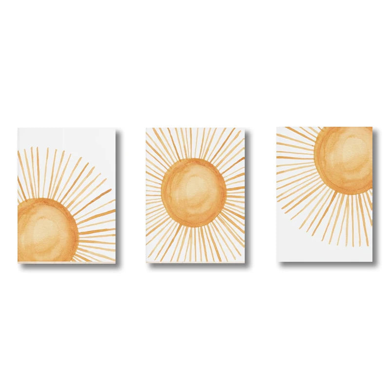 Set of 3 Boho Rainbow Nursery Art Prints