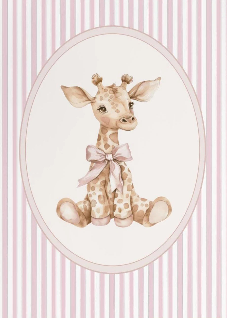 Pink Plaid Nursery Prints