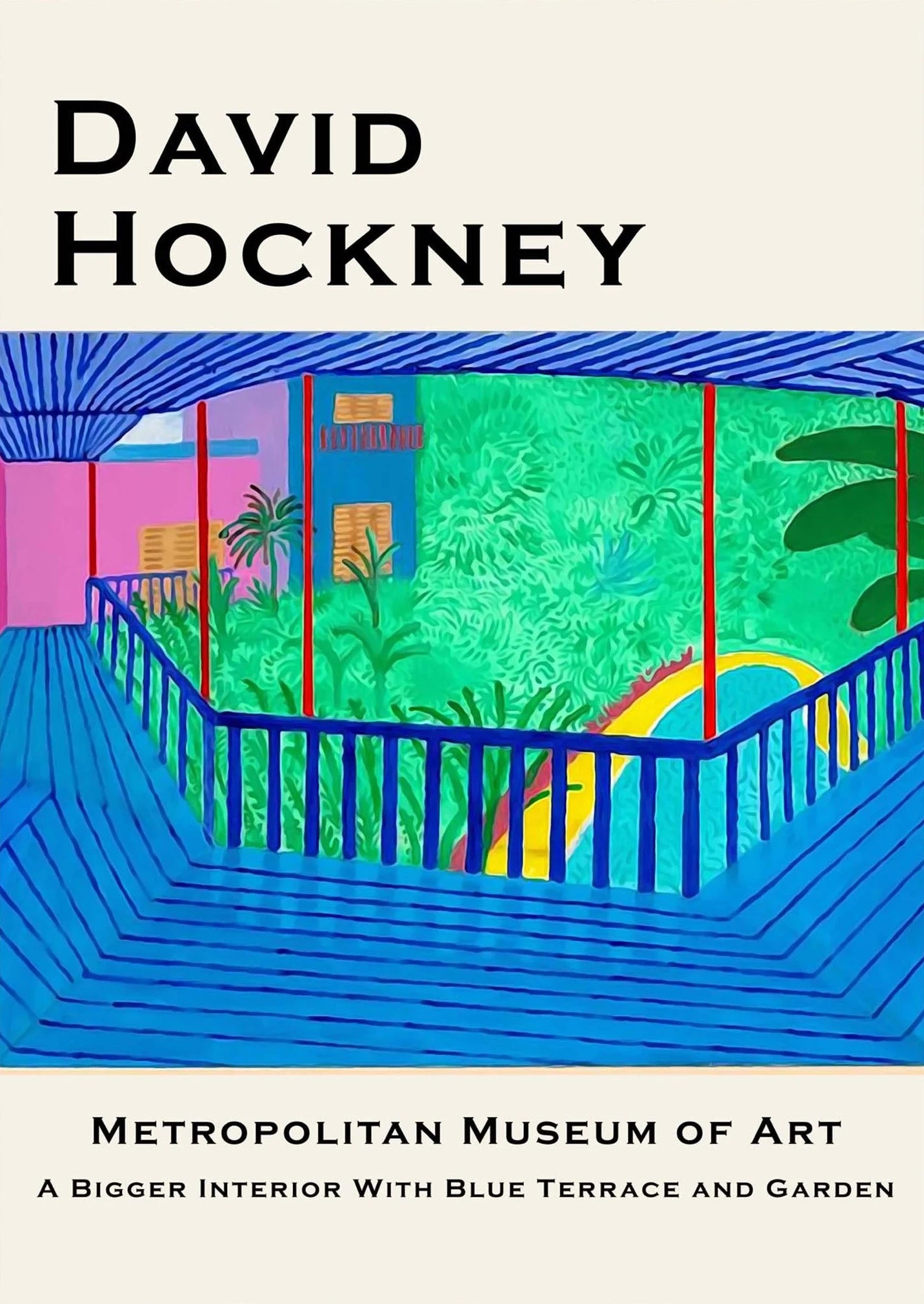 1pc frameless Canvas Painting David Hockney Art Exhibition Modern Minimalist Abstract Poster Print Canvas Printing Wall Art Pict