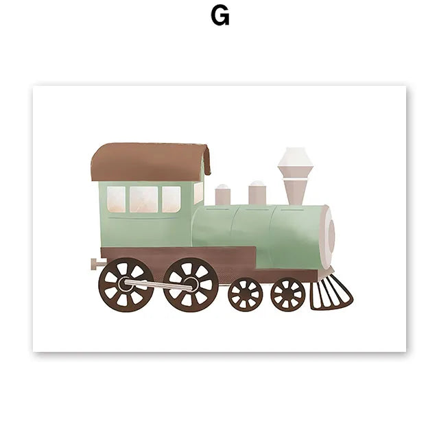Vintage Green Vehicle Prints