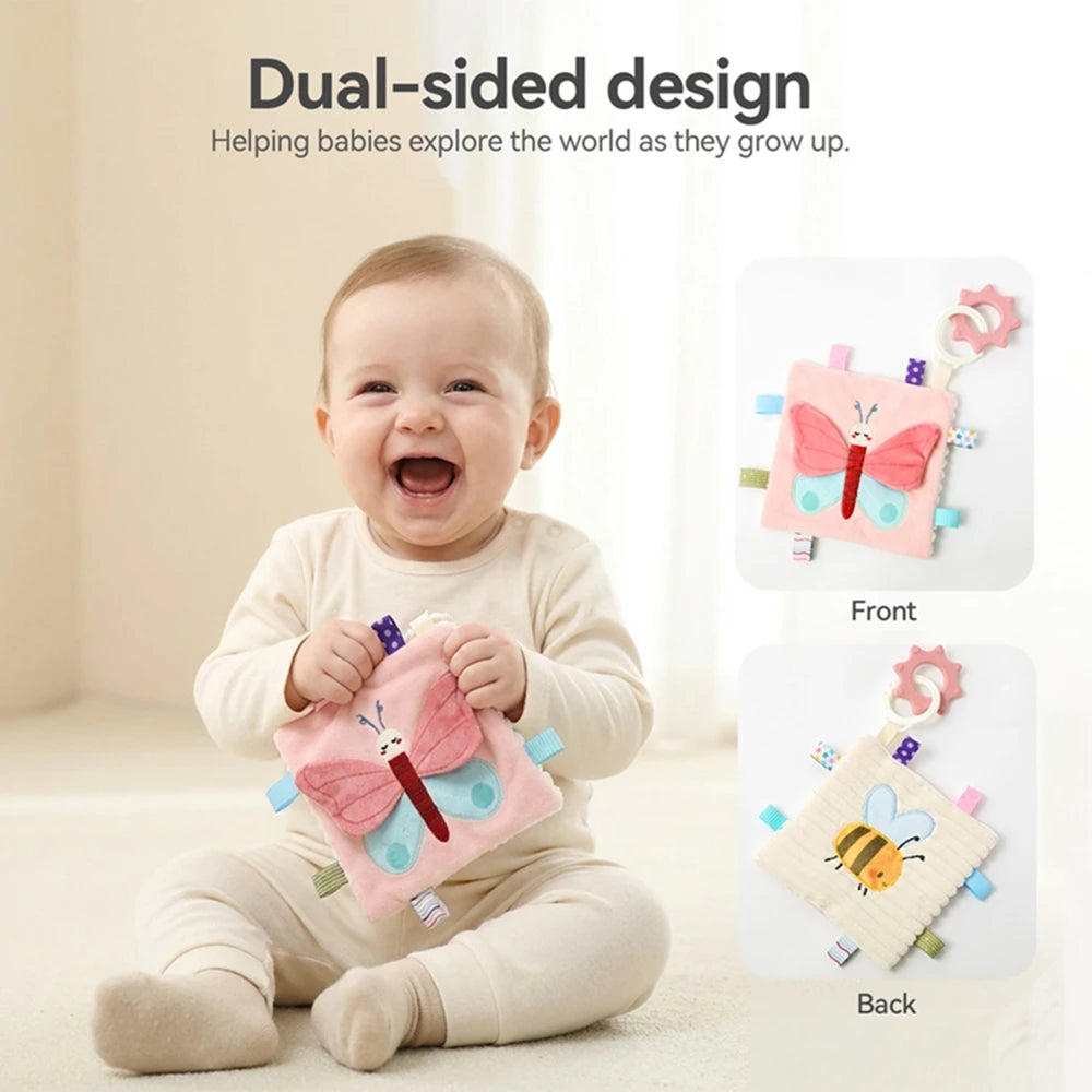 Soft Baby Books toys Montessori 3D Touch Feel High Contrast Cloth Book Sensory Early Learning games for kids Educational toys