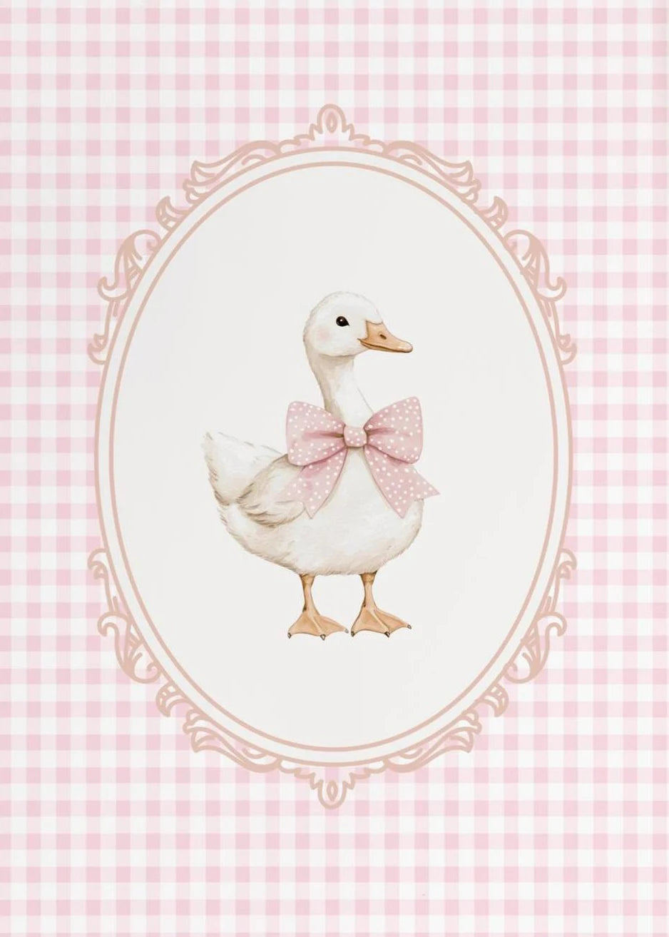 Pink Plaid Nursery Prints