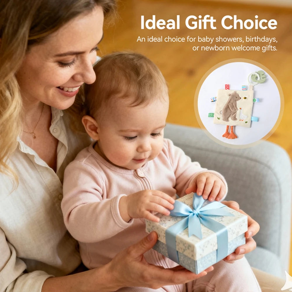 Soft Baby Books toys Montessori 3D Touch Feel High Contrast Cloth Book Sensory Early Learning games for kids Educational toys