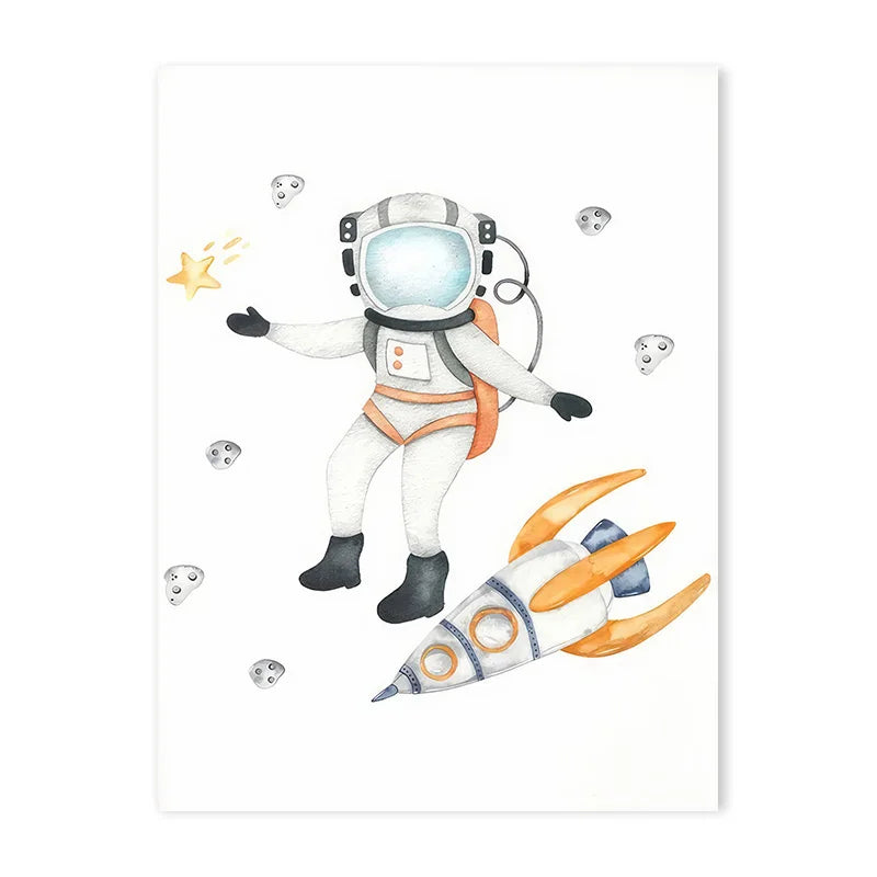 Space Themed Initial Prints