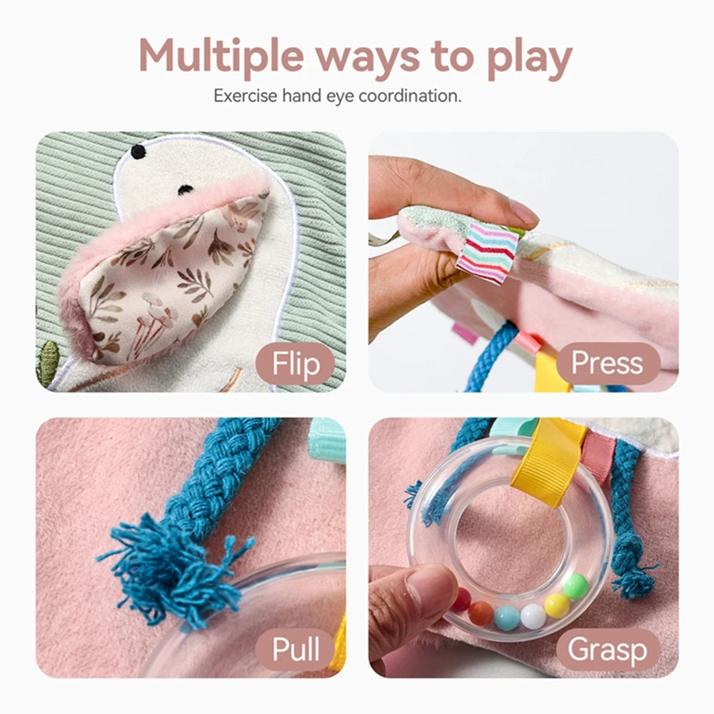 Soft Baby Books toys Montessori 3D Touch Feel High Contrast Cloth Book Sensory Early Learning games for kids Educational toys