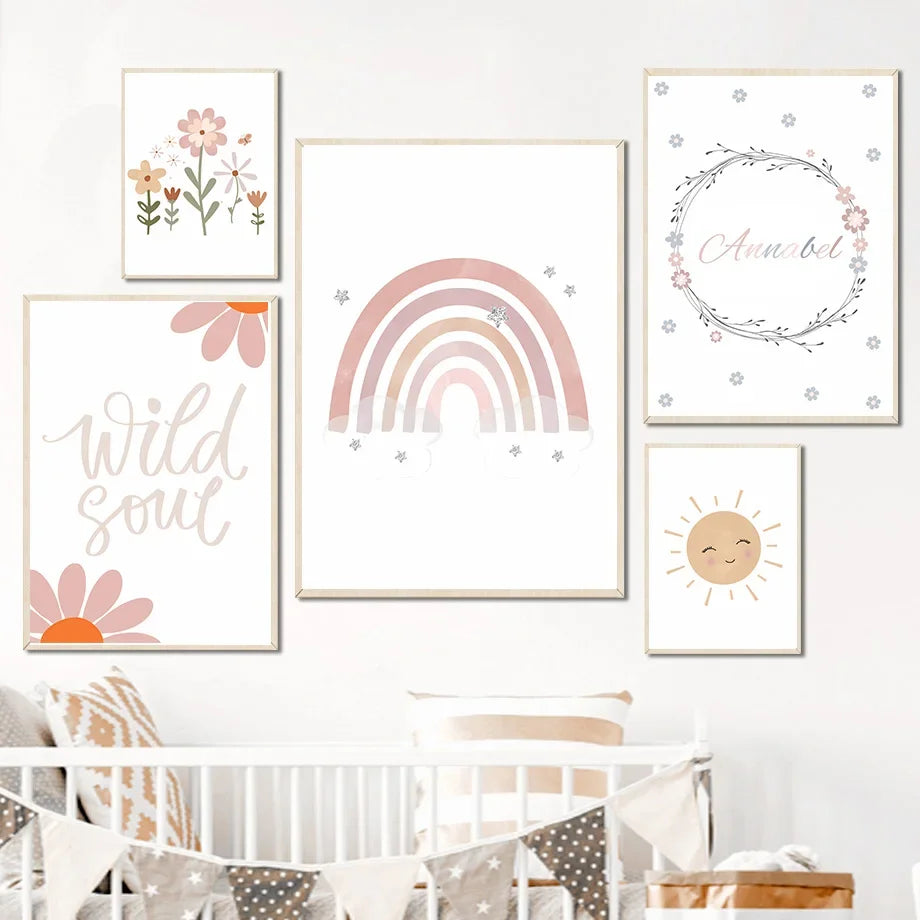 Bohemian Pink Floral Prints