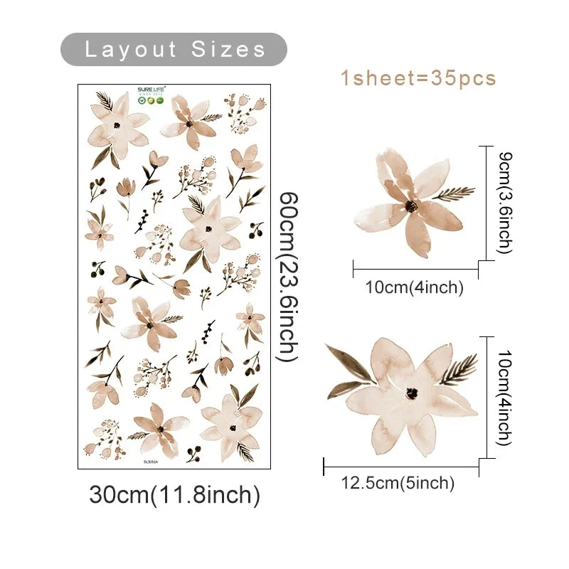 Boho Style Flower Decal
