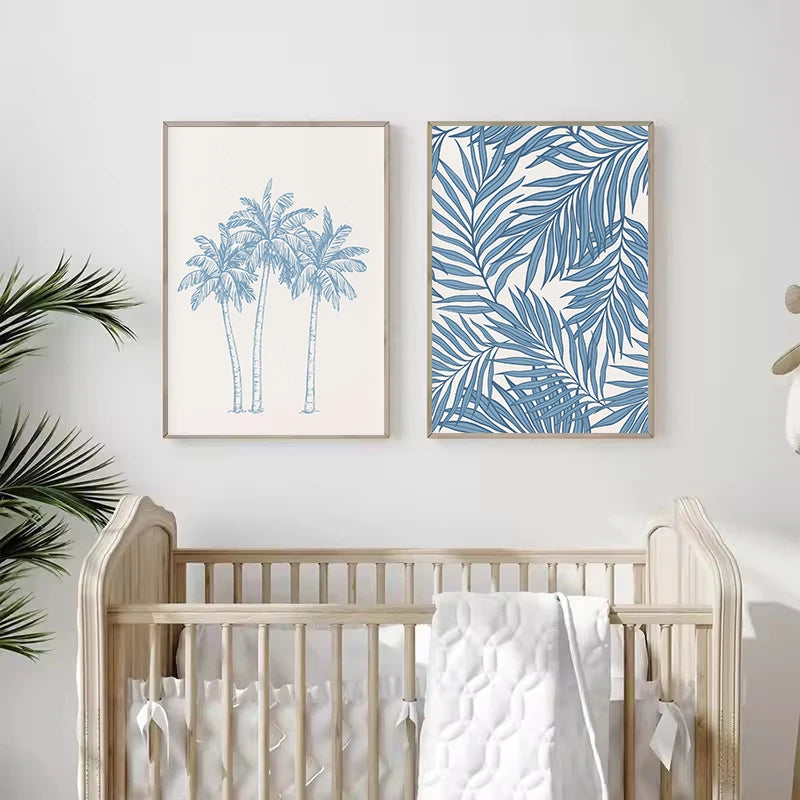Trendy Blue Seaside Prints