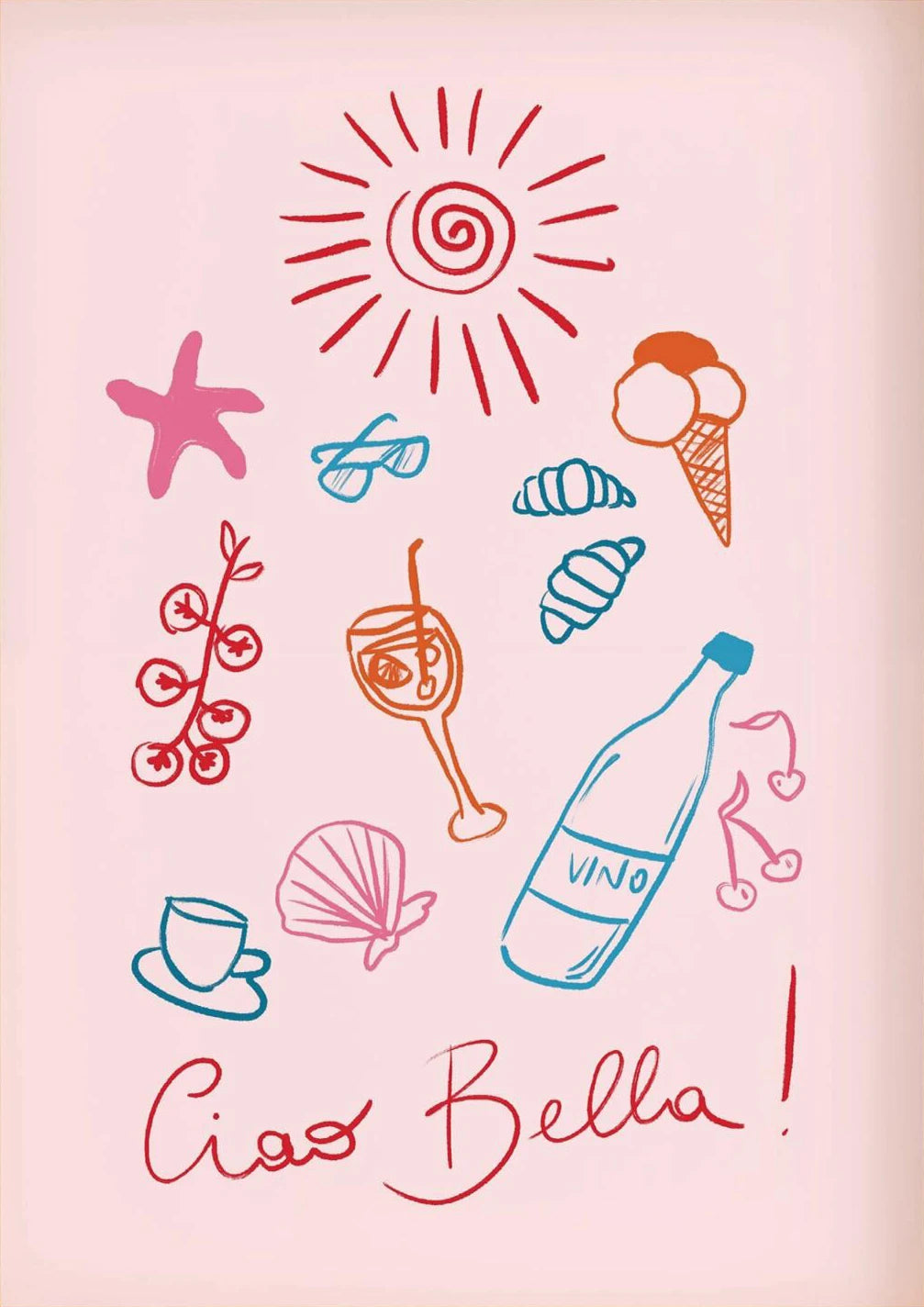 Preppy Tropical Seashell Prints
