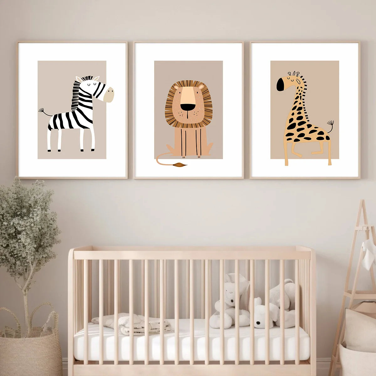 Set of 3 Nursery Bohemian Animal Posters