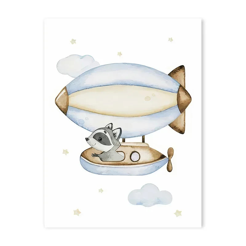 Pastel Blue Nursery Prints