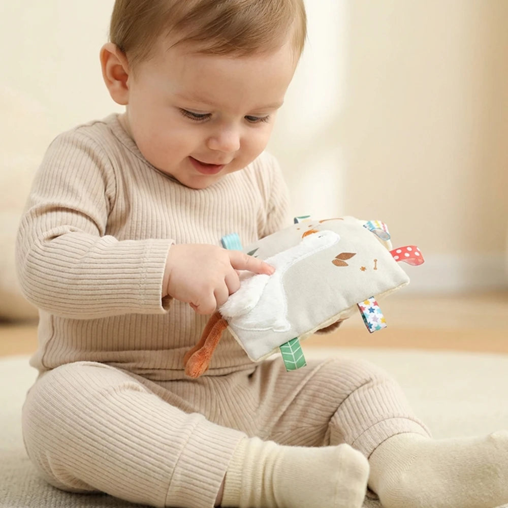 Soft Baby Books toys Montessori 3D Touch Feel High Contrast Cloth Book Sensory Early Learning games for kids Educational toys