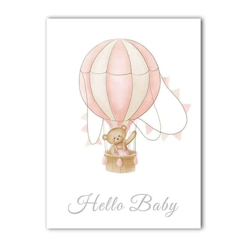 Pink Boho Nursery Style Wall Prints