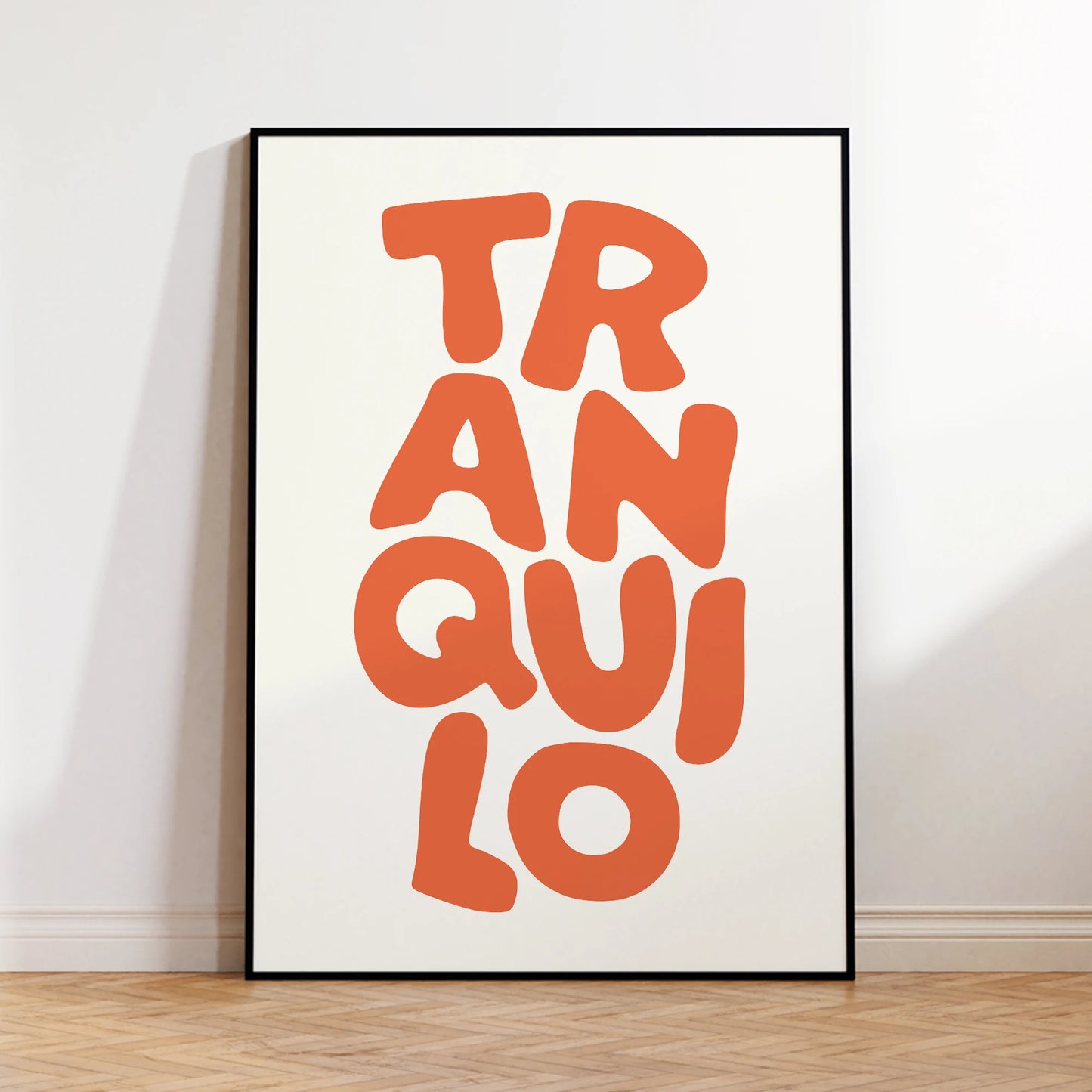 Retro Tranquilo Typography Wall Print